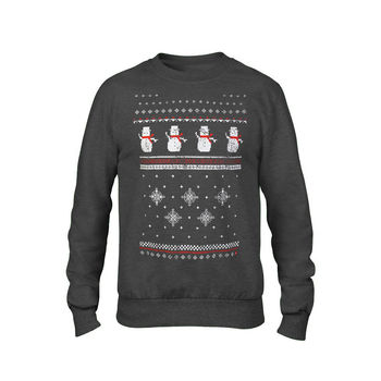 Mens Christmas Snowman Lightweight Sweatshirt, 2 of 4