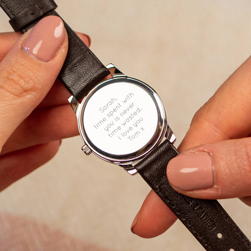 Personalised Engraved Ladies Wrist Watch By Ellie Ellie