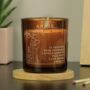 Personalised Birth Flower Amber Glass Candle, thumbnail 5 of 5