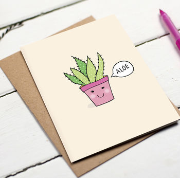Aloe Greetings Card, 2 of 3