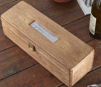 Personalised Wooden Thank You Wine Box, 5 of 5