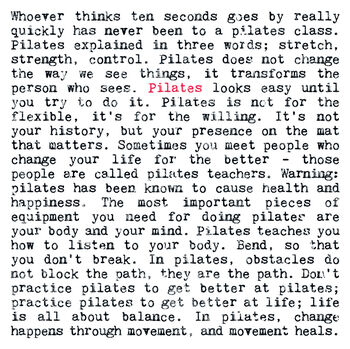 Inspiring Pilates Quotes A5 Unframed Print, 2 of 4