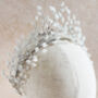 Silver Gypsophila Bridal Crown, thumbnail 1 of 6