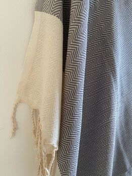 Herringbone Design Grey Sofa Throw, 4 of 6