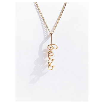 Personalised Cursive Name Pendant Necklace, 11 of 12