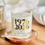 50th Golden Wedding Anniversary Personalised Candle, thumbnail 3 of 5