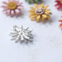 Teacher Thank You Gift Daisy Brooch On Bespoke Card, thumbnail 10 of 12