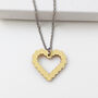 Bubble Heart Yellow Wooden Necklace Sustainable Gift, thumbnail 1 of 6