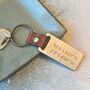 Coordinate Leather And Wood Keyring, thumbnail 1 of 4