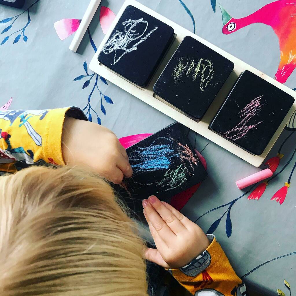 Image of Handcrafted Wooden Chalking Cuboid