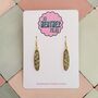 Baguette Glitter Earrings / Foodie Gift / French Bakery Jewellery / Cute Statement Accessories, thumbnail 1 of 5
