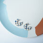 Ocean Checker Hoop Earrings, thumbnail 6 of 6