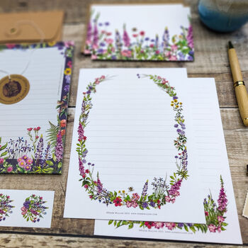 Foxgloves And Lupin Wildflower Writing Set, 6 of 8