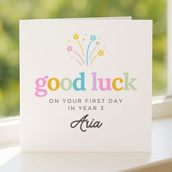 Good Luck For Year Three Back To School Card, 4 of 7