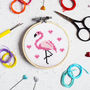 Flamingo Mini Cross Stitch Craft Kit, thumbnail 2 of 5
