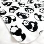 Panda Print Recycled Fleece Blanket, thumbnail 2 of 3