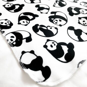 Panda Print Recycled Fleece Blanket, 2 of 3