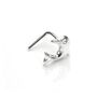 Sterling Silver Dolphin L Shaped Nose Stud, thumbnail 2 of 3