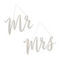 Script Font Mr And Mrs Wooden Wedding Chair Signs, thumbnail 2 of 3