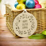 Personalised Happy Easter Wooden Decoration, thumbnail 2 of 5