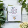 Handmade Thank You Teacher/Teaching Assistant, Apple Design, thumbnail 1 of 5