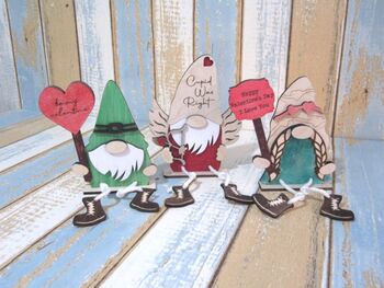 Valentine Gnome People Wooden Card, 2 of 6