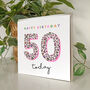 Leopard Love 50th Birthday Card, thumbnail 2 of 3