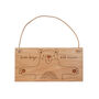 Send With Love 'Bear Hugs And Kisses' Oak Sign, thumbnail 2 of 2