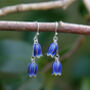 Bluebell Flower Drop Earrings, thumbnail 1 of 5