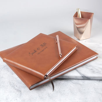 Personalised Leather Guest Book, 3 of 5
