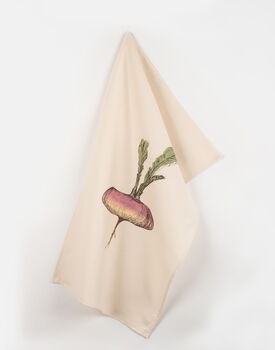 Purple Turnip Vegetable Tea Towel, 2 of 2