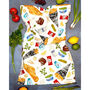 Fish And Chips Gift Set / Tea Towel And Socks / Foodie Birthday Gift, thumbnail 6 of 8