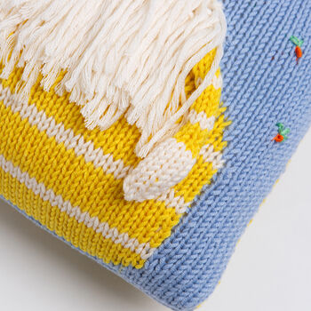 Easter Gonk Cushion Cover Intermediate Knitting Kit, 5 of 8