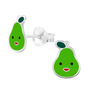 Delicious Pear Sterling Silver Earrings, thumbnail 2 of 4