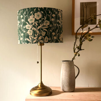 Luxury Velvet Lampshade Spring Flowers Green 40cm Or 30cm Sizes, 3 of 6