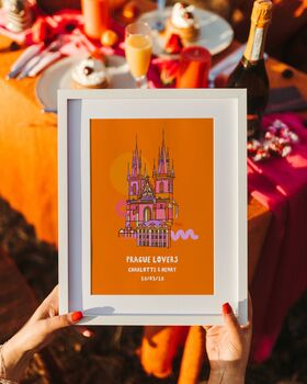 Personalised Prague Lovers Art Print, 3 of 4