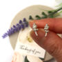Sterling Silver Mini Lavender Earrings, thumbnail 7 of 12