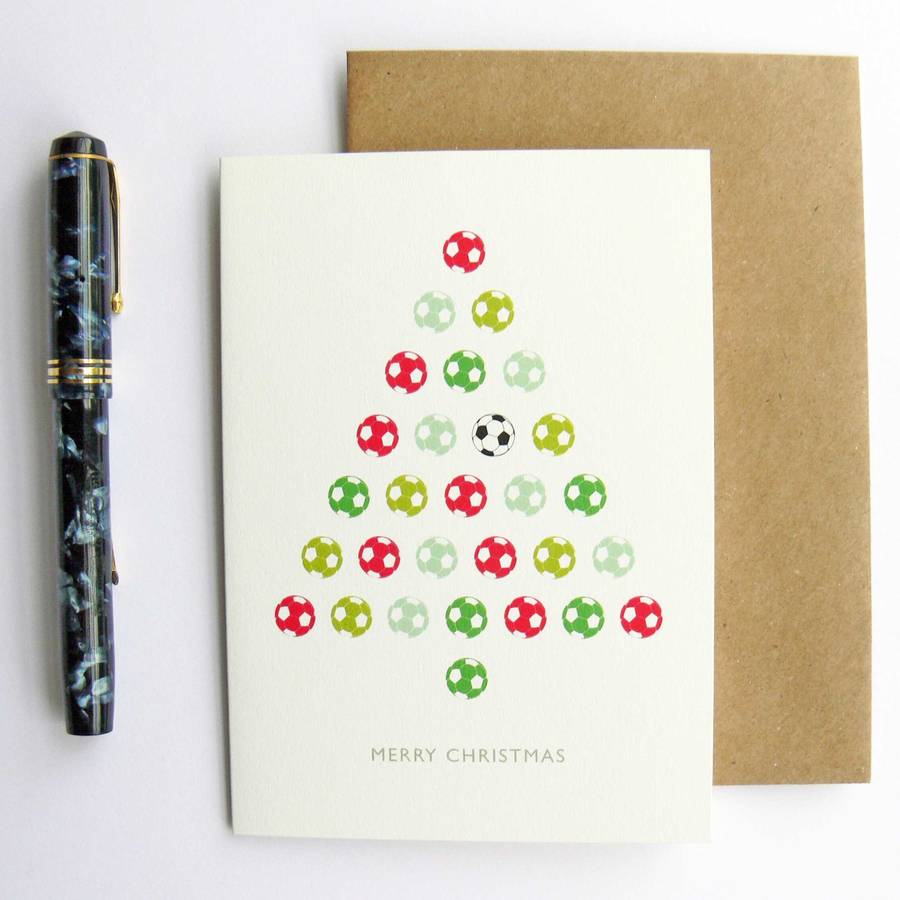 Football Christmas Card By The Sardine&#039;s Whiskers | notonthehighstreet.com