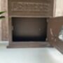 Wall Mounted Brown Metal Post Box Lockable Letter Box, thumbnail 9 of 9