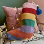 Personalised Rainbow Stripe Hook Christmas Stocking, thumbnail 1 of 3