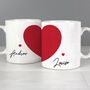 Personalised Two Hearts Mug Set, thumbnail 1 of 4