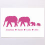 Personalised Elephant Family Print, thumbnail 7 of 9