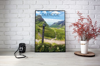 Glencoe Scotland Travel Poster Art Print, 2 of 6