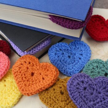 Personalised Crochet Heart Corner Bookmark, 3 of 9
