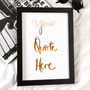 Personalised Bespoke Hand Calligraphy Print Unframed, thumbnail 4 of 10