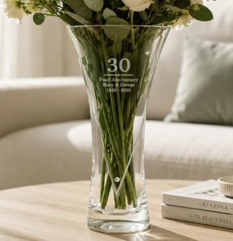 Personalised Big Number Diamond Effect Vase, 4 of 5