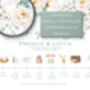 Wedding Order Of The Day Pastel Green And White Florals, thumbnail 2 of 10