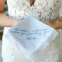 Custom Handwriting Lace Handkerchief For Bride, thumbnail 1 of 6