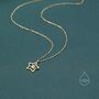 Moonstone Star Pendant Necklace In Sterling Silver, thumbnail 6 of 10