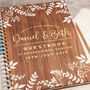 Personalised Gold Foiled Walnut Wedding Guest Book, thumbnail 2 of 4